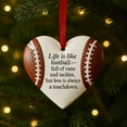 thumbnail image 1 of Heart-Shaped Baseball Christmas Ornaments - Flat Hanging Decor for Christmas Tree, Festive Sports-Themed Xmas Ornaments, Perfect for Baseball Fans & Home Tree Decor, F, 1 of 5