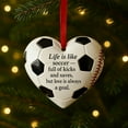 thumbnail image 1 of Heart-Shaped Baseball Christmas Ornaments - Flat Hanging Decor for Christmas Tree, Festive Sports-Themed Xmas Ornaments, Perfect for Baseball Fans & Home Tree Decor, D, 1 of 5