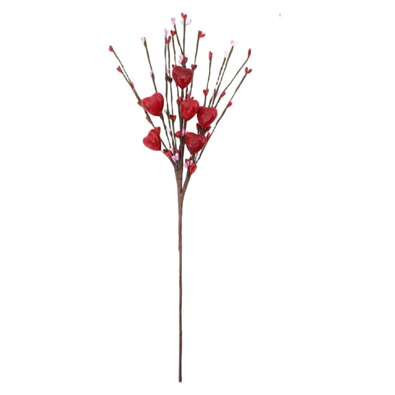 Heart Shaped Berry Picks, Decorative Berry Branches, Floral Arrangement Picks, Centerpiece Berry Stems, Romantic Berry Picks, Table Decor Stems, Event Floral Picks, Ceremony Decoration Picks