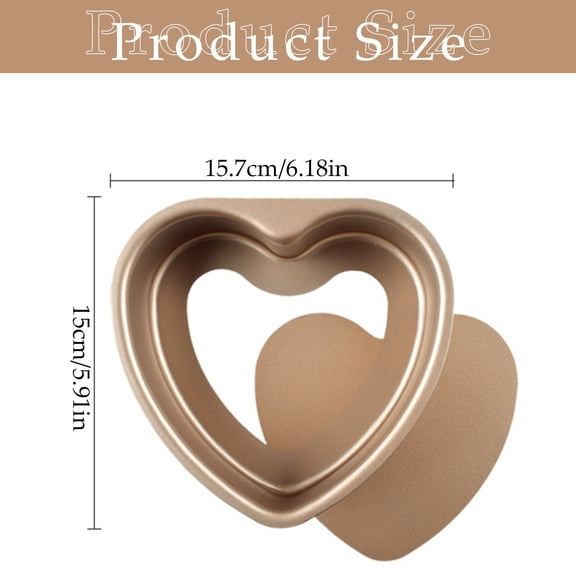 Heart Shaped Cake Pan - 6 Inch Non-Stick Springform Baking Pan with Removable Bottom - Carbon Steel Cheesecake Mold for Birthday Wedding Anniversary