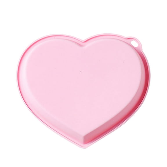 Heart Shaped Cake Pans 6 Inch – Set of 1 Nonstick Silicone Heart Cake Pan for Baking, Oven & Microwave Safe Molds – Durable, Easy-Clean Matte Surface - Grade Novelty Shaped Cake Pans (pink)