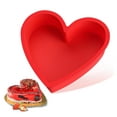 thumbnail image 1 of Heart Shaped Cake Pans,Heart Cake Pan,Heart Cake Mold Food Grade Silicone Heart Shaped Mold,Microwave And Oven Safe, 1 of 8