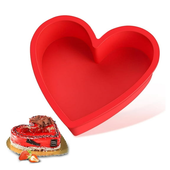 Heart Shaped Cake Pans,Heart Cake Pan,Heart Cake Mold Food Grade Silicone Heart Shaped Mold,Microwave And Oven Safe