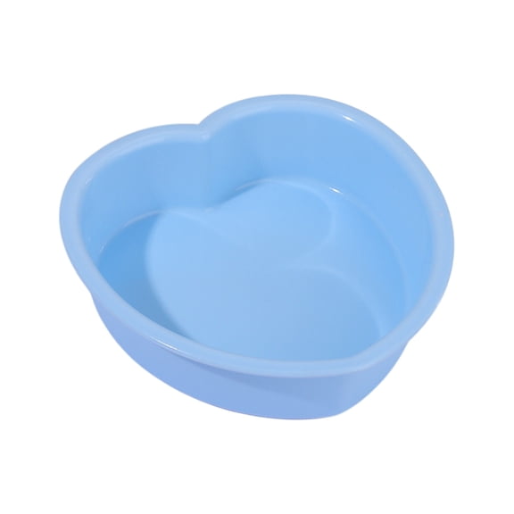 Heart Shaped Cake Pans Nonstick Cake Pan for Baking Small 4.5 Inch Silicone Heart Molds Valentine's Day Party Accessory (Blue)