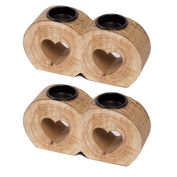 Heart Shaped Candle Holder Tea Lights Rustic Wedding Candles Valentine'S Day Room Decoration