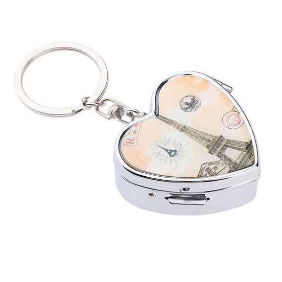 Heart Shaped Candy Pills Box Portable Tin Pots Cosmetic Jars Cases Container
