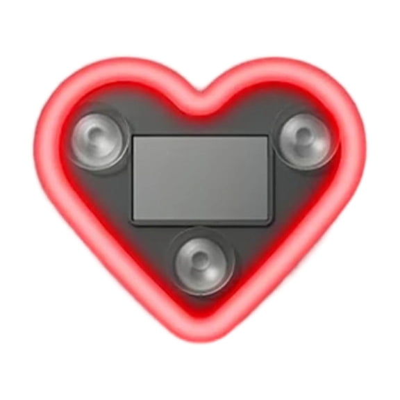 Heart Shaped Car Light,Wireless Car Ambient Lighting with Vibration Sensor,Solar Powered & USB-C Rechargeable Red LED Lights for Window,4 Modes Auto Decor Gift,Red