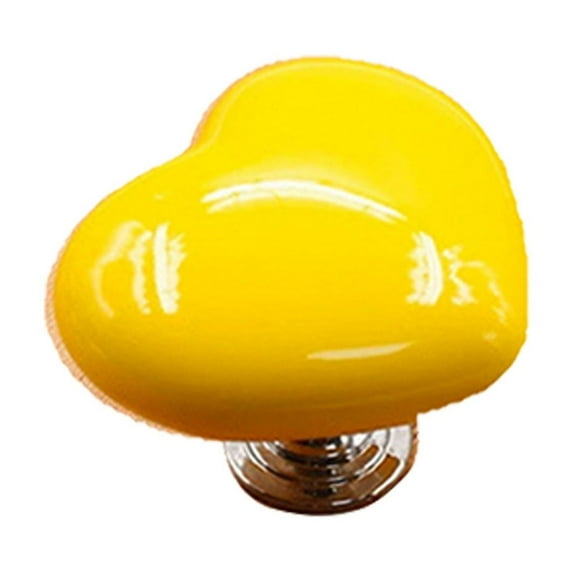 Heart-Shaped Car Push Start Button Cover Decorative Rocker Lever with Easy Snap-On Installation for Personalized Vehicle Interior Styling and Scratch Protection(Yellow),Ccwuwei