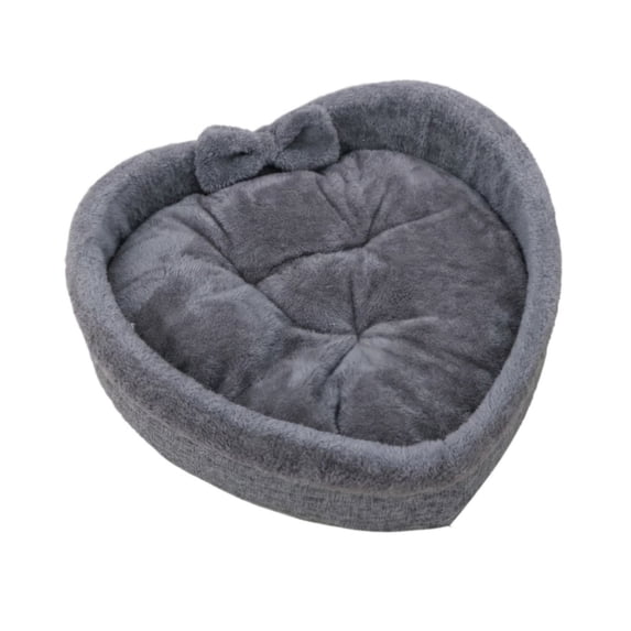 Heart Shaped Cat Bed Warm Plush Pet Nest Thick Fleece Lined Cozy Cat Cushion for Indoor Cats Fall Winter Pet Sleeping Bed Valentines Day Gift B