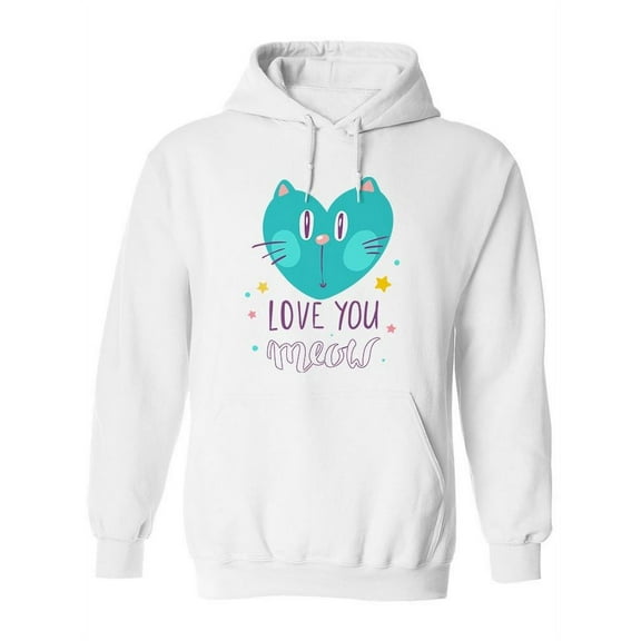 Heart Shaped Cat Hoodie Women -Image by Shutterstock, Female Medium