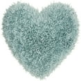 thumbnail image 1 of Heart Shaped Celadon Shag Accent Pillow - White, 1 of 4