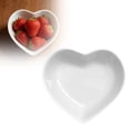 thumbnail image 1 of Heart Shaped Ceramic Bowl Decorative Small Serving Dish for Dessert Fruit Snacks Stylish Kitchen Tableware 3.1 Inch, 1 of 8