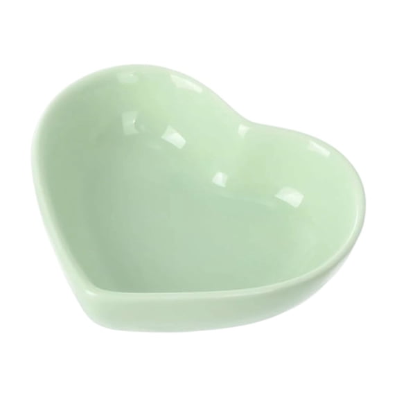 Heart‑Shaped Ceramic Small Animal Feeding Bowl, Smooth Glazed Food Water Bowl for Hamsters Guinea Pigs, Compact Anti‑Tip Pet Dish with Assorted Colors for Cage Habitat Use
