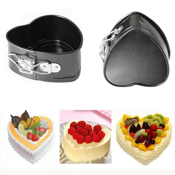 Heart-Shaped Cheesecake Mold, Non-Stick, for Baking, Diy,Cheese Tin Pan Love Heart Cake Shape Non Stick Baking Diy Cake Tray Bread Cake Mould,