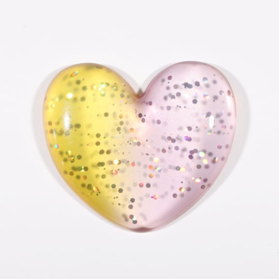 Heart-Shaped Clear Crystal Wrist Rest, Cute 3D Silicone Mouse Pad for Men & Women Office Desk