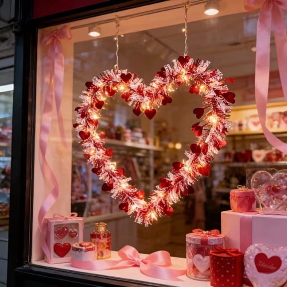 Heart-Shaped Colorful LED String Lights - Battery Operated Fairy Lights for Valentine's Day, Weddings, and Romantic Decor