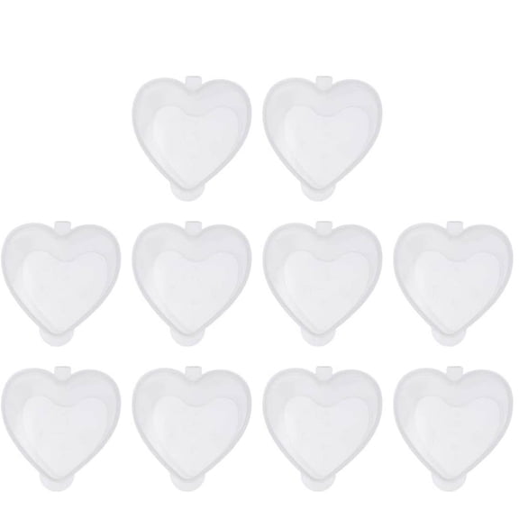 Heart Shaped Condiment Container Clear Plastic Seasoning Containers Small Boxes with Lid Bowl for Home Kitchen Takeout Use 50PCS 20ml