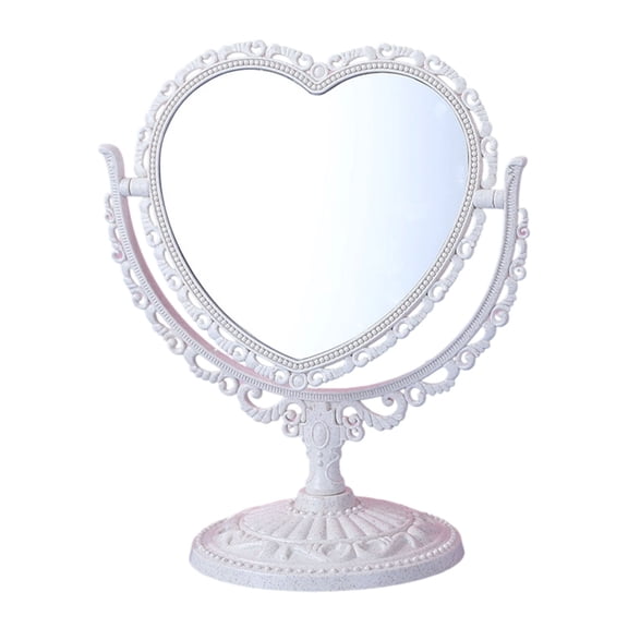 Heart Shaped Cosmetic Makeup for Enhanced Double Rotatable Design Lightweight and Portable Ideal for Bathroom and Bedroom Use