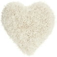 thumbnail image 1 of Heart Shaped Cream Shag Accent Pillow, 1 of 1