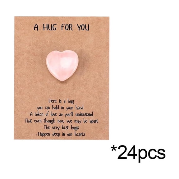 Heart-Shaped Crystal Gift, Wholesale Jewelry with Greeting Card, Sturdy Plastic Construction for Everyday Use, Ideal for Thoughtful Gifting or Special Occasions