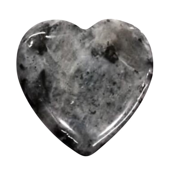 Heart Shaped Crystal Stone Polished Love Gemstone for Fish Tank Flower Pot Decor,1PC,Gray