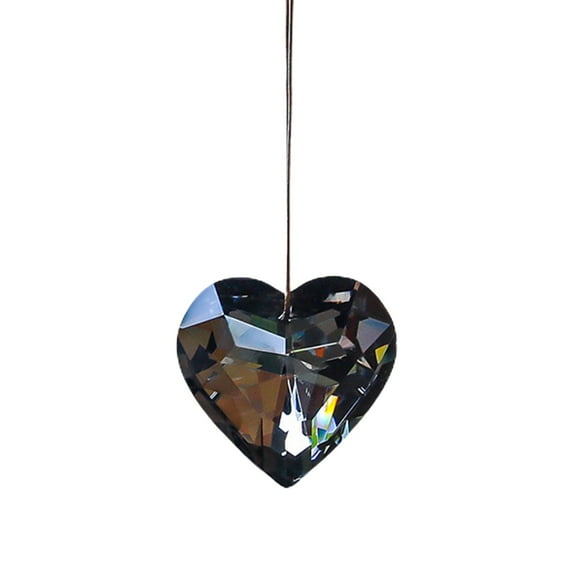 Heart Shaped Crystal Sun Catcher, Diamond-Cut Glass Prism Pendant for Window Decor, Gift for Home Office Christmas Tree Decoration