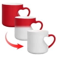 thumbnail image 1 of Heart Shaped Cups, Valentine's Magic Color Changing Ceramic Cup with Hidden Red Hearts, 11oz Temperature Sensitive Heart-Shaped Coffee Mug for Her/Him, Romantic Surprise Gift, 1 of 7