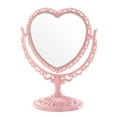 thumbnail image 1 of Heart Shaped Cute Princess Mirror for Desk,Double-Sided Rotatable Table with Stand Downtown Girl Room Coquette Decor, 1 of 2