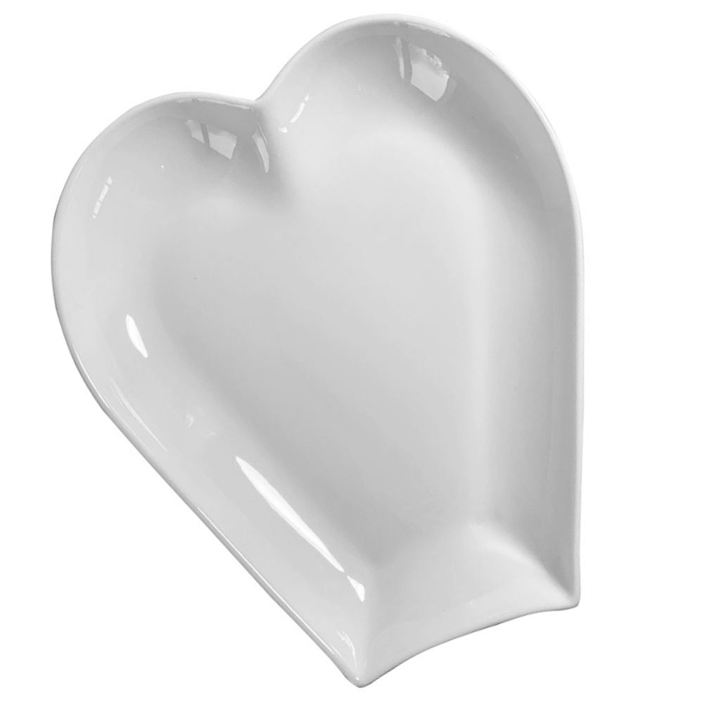 Heart Shaped Dessert Plate Tray Ceramic Dinner Plate Party Snack