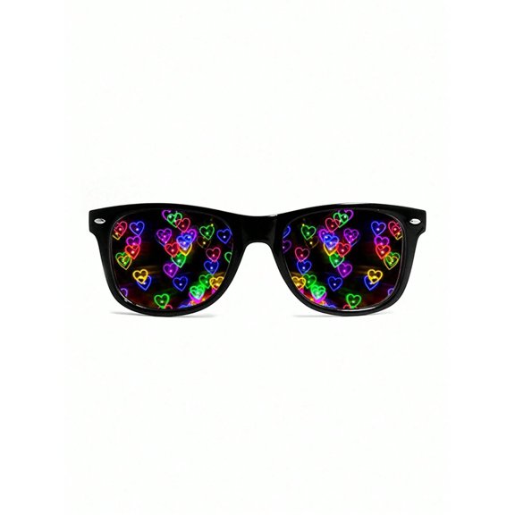 Heart-Shaped Diffraction Fireworks Party Glasses
