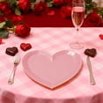 thumbnail image 1 of Heart Shaped Disposable Plates, Pink Valentine's Day Party Supplies, Sturdy Leak-Proof Decorative Dessert Appetizer Plates for Wedding Shower, 1 of 5