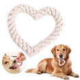 thumbnail image 1 of Heart Shaped Dog Rope Pet Chew Toys Heart Chew Rope for Valentines Dog Puppy Chewing,5.12"*4.72", 1 of 9