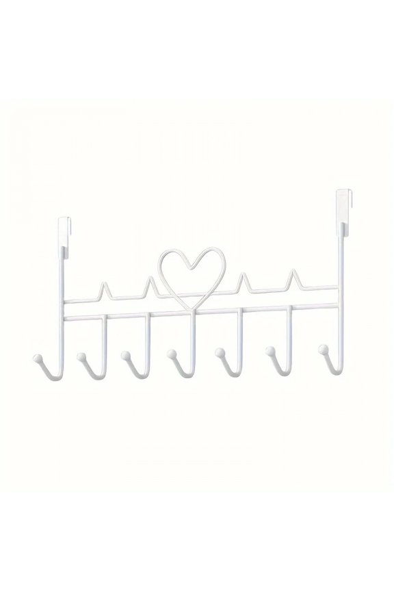 Heart-Shaped Door Behind Hook Storage Wall Hanging Clothes Hanger Hook Punch-free Hanger Bedroom Organizer Storage Accessories