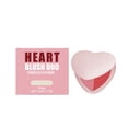 thumbnail image 1 of Heart-Shaped Dual-Color Blush in Pink, Floral Face Powder with Matte and Shimmer, Buildable Cheek Contour Compact for Rosy Flush – 3g, 1 of 7