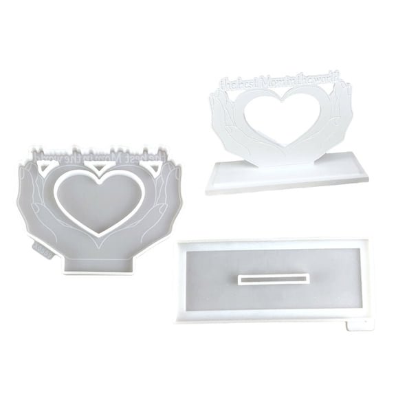 Heart Shaped Epoxy Resin Frame Mold Flexible Heart Frame Ornament Mold For Crafting Unique Home Decors And Keepsakes