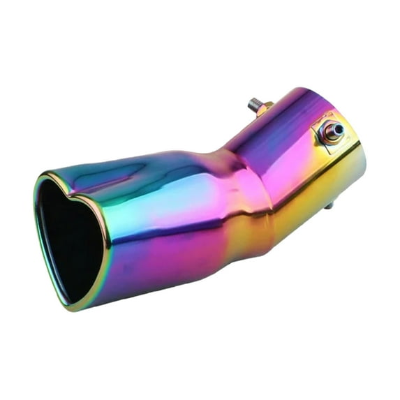 Heart-Shaped Exhaust Pipe, Dual Tail Throat for Car Modification, Stainless Steel Performance Exhaust Tip with Easy Installation, Universal Fit