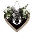 thumbnail image 1 of Heart Shaped Farmhouse Door Sign With Your Family Initial Elegant Front Entry Hanging Decoration For Outdoor Seasonal Display, 1 of 4