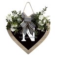 thumbnail image 1 of Heart Shaped Farmhouse Front Door Sign With 26 Letters Customizable Last Name Decoration For Outdoor Hanging, 1 of 5