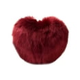 thumbnail image 1 of Heart-Shaped Faux Wool Throw Pillow - Long-Pile Plush Polyester Decorative Cushion for Living Room Sofa, Insert Included, 1 of 6