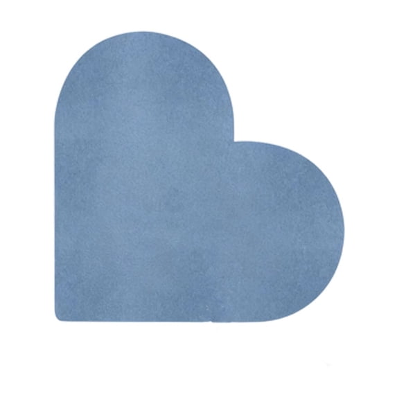 Heart Shaped Felt Bulletin Board, 15.74 In Fabric Photo Display Memo Pin Board for Photos Notes Bedroom Office Wall Decor, Blue