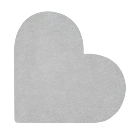 Heart Shaped Felt Bulletin Board, 15.74 In Fabric Photo Display Memo Pin Board for Photos Notes Bedroom Office Wall Decor, Gray