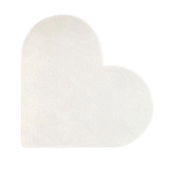 Heart Shaped Felt Bulletin Board, 15.74 In Fabric Photo Display Memo Pin Board for Photos Notes Bedroom Office Wall Decor, White