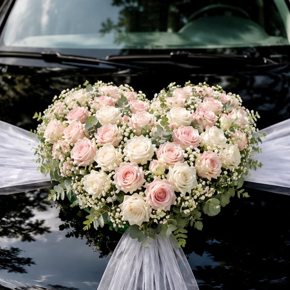 Heart Shaped Floral Foam with Suction Cups, Water Absorbing Flower Arrangement Foam for Wedding Party Decor,C