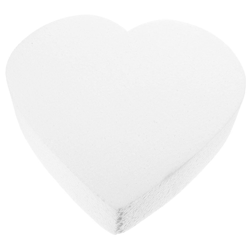 OFFIGAM 3pcs Heart-Shaped Cake Model Foam Dummies Set 4 6 8 Height 7cm Reusable Wedding Party Baking Practice Cake Supplies