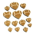 thumbnail image 1 of Heart Shaped Football Sports Wood Mini Charms Shapes DIY Craft Jewelry - No Hole - 18mm (17pcs), 1 of 7