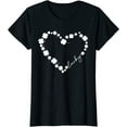 thumbnail image 1 of Heart-Shaped Four Leaf Clover Lucky St womens T-Shirt, 1 of 3