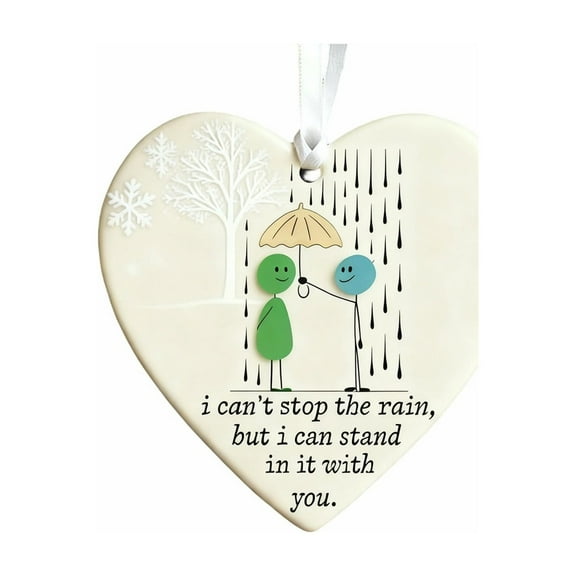 Heart-Shaped Friendship Decor, Christmas Pendant for Xmas Tree Hanging Ornaments