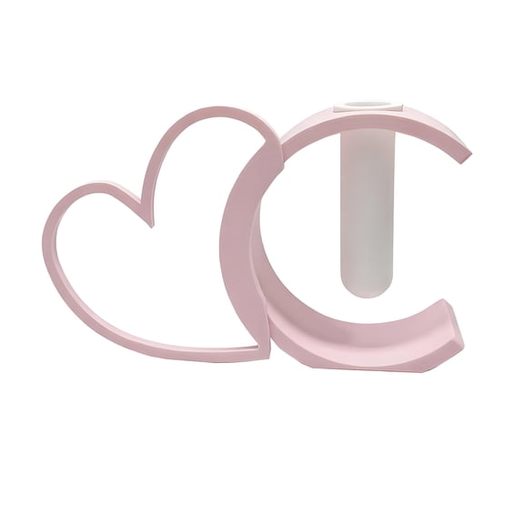 Heart Shaped Geometric Hollow Vase Decoration Tabletop Flower Vase For Living Room Kitchen Bedroom Home Decor