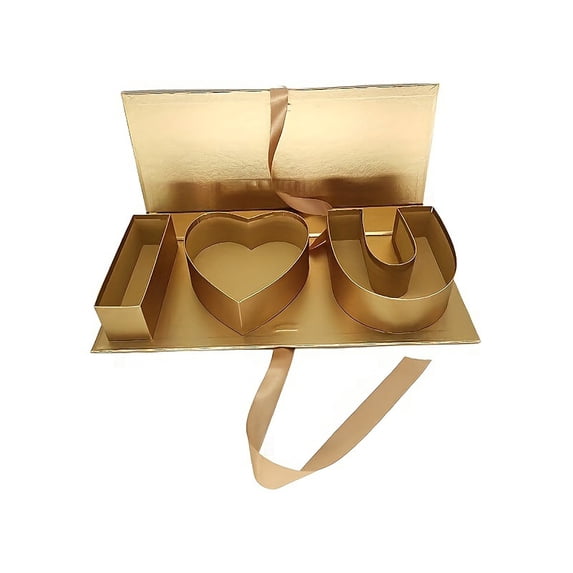 Heart Shaped Gift Box with I Love You Design, Elegant Red Valentine’S Day Flower And Present Box for Anniversary Wedding Bridal Shower, Keepsake Memory Box for Jewelry And Notes Harlik