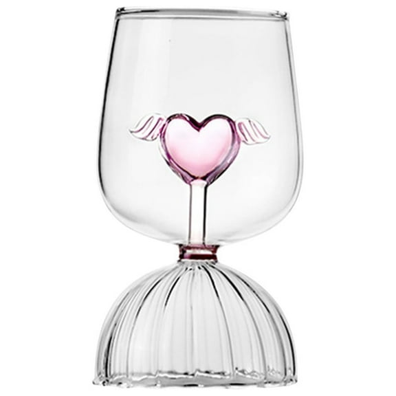 Heart-Shaped Glass Mug | Lead-Free Heat-Resistant Glass | High & Low Temperature Safe | Microwave & Oven Safe | for Wine, Cocktails, Water, Tea | Housewarming & Wedding Gift
